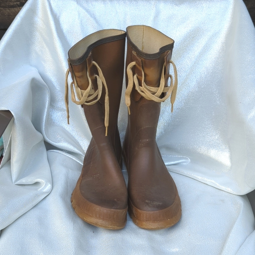 Vintage Royal Red Ball Rubber Boots Steel Shank Men's… Gem